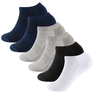 Mens 6pk Half Terry Trainer Assorted Socks